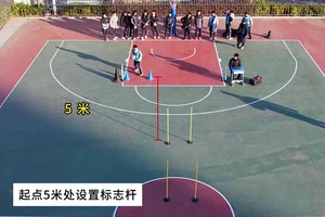 中考体育篮球绕杆训练方法